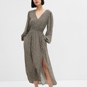 GAP Smocked V-Neck Maxi Dress